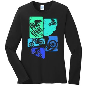 Mountain Bike Downhill Mtb Biking Cycling Biker Ladies Long Sleeve Shirt