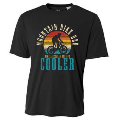 Mountain Bike Dad Funny Vintage MTB Downhill Biking Cycling Cooling Performance Crew T-Shirt