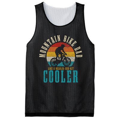 Mountain Bike Dad Funny Vintage MTB Downhill Biking Cycling Mesh Reversible Basketball Jersey Tank