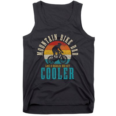 Mountain Bike Dad Funny Vintage MTB Downhill Biking Cycling Tank Top