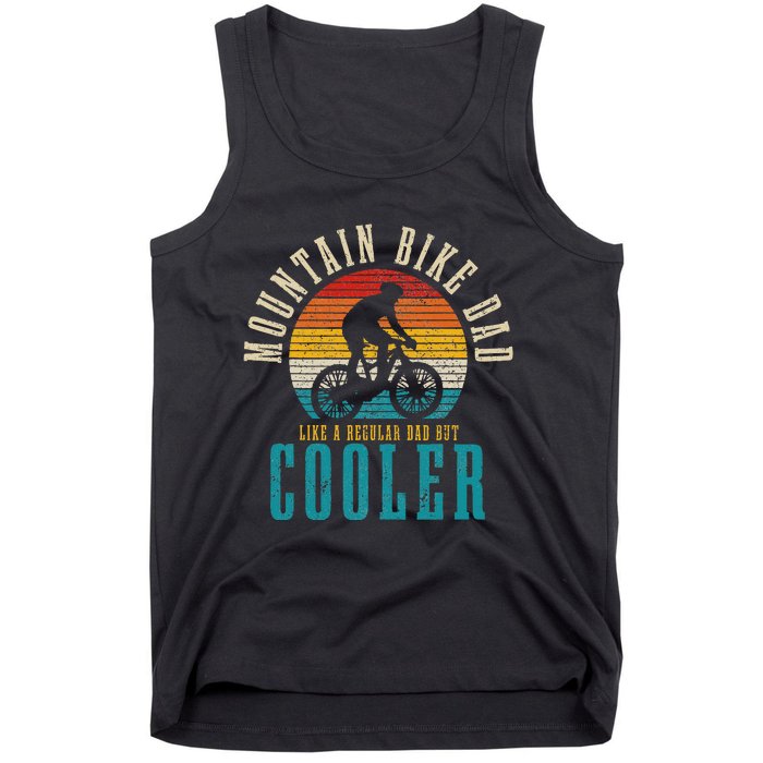 Mountain Bike Dad Funny Vintage MTB Downhill Biking Cycling Tank Top