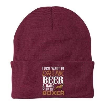 Men Boxer Dad T Funny Fathers Day Dog Lover Gift Beer Tee Beanie