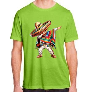 Mexican Boy Dabbing Poncho Cinco De Mayo Adult ChromaSoft Performance T-Shirt