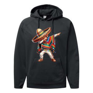 Mexican Boy Dabbing Poncho Cinco De Mayo Performance Fleece Hoodie