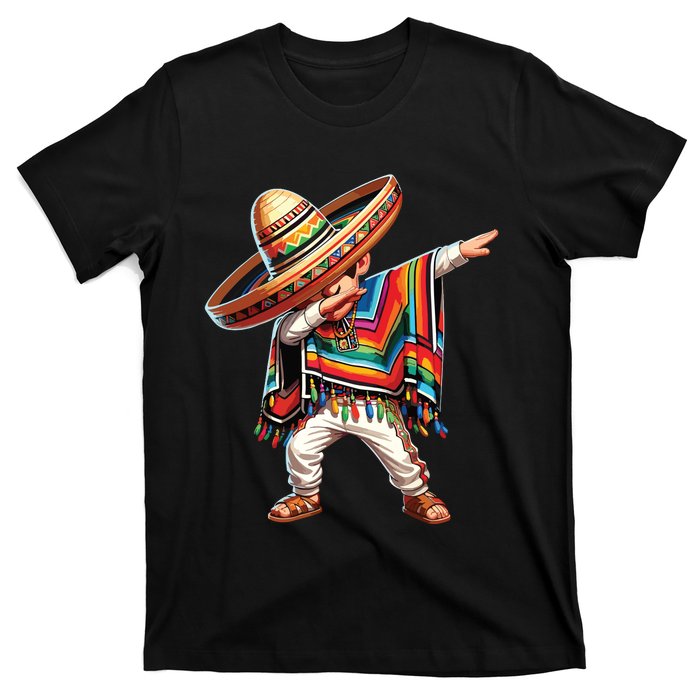 Mexican Boy Dabbing Poncho Cinco De Mayo T-Shirt