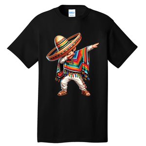 Mexican Boy Dabbing Poncho Cinco De Mayo Tall T-Shirt