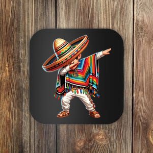 Mexican Boy Dabbing Poncho Cinco De Mayo Coaster