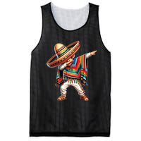 Mexican Boy Dabbing Poncho Cinco De Mayo Mesh Reversible Basketball Jersey Tank