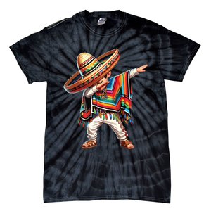 Mexican Boy Dabbing Poncho Cinco De Mayo Tie-Dye T-Shirt