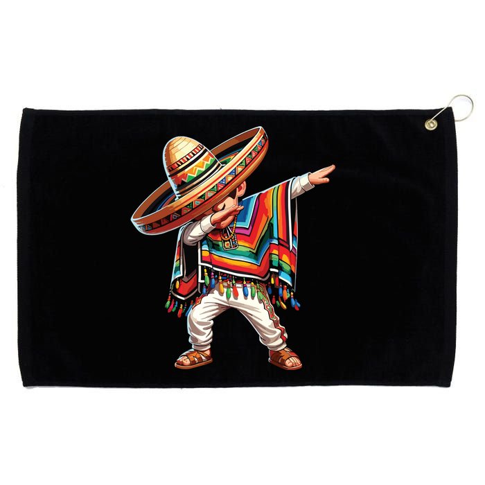 Mexican Boy Dabbing Poncho Cinco De Mayo Grommeted Golf Towel