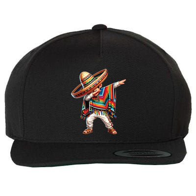 Mexican Boy Dabbing Poncho Cinco De Mayo Wool Snapback Cap