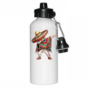 Mexican Boy Dabbing Poncho Cinco De Mayo Aluminum Water Bottle