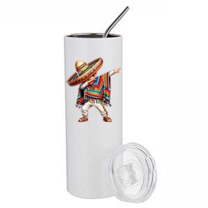 Mexican Boy Dabbing Poncho Cinco De Mayo Stainless Steel Tumbler