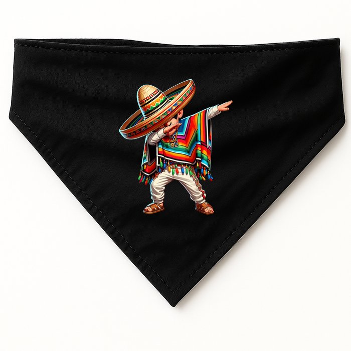 Mexican Boy Dabbing Poncho Cinco De Mayo USA-Made Doggie Bandana