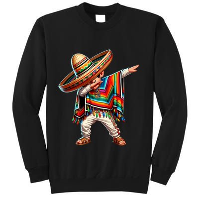 Mexican Boy Dabbing Poncho Cinco De Mayo Sweatshirt