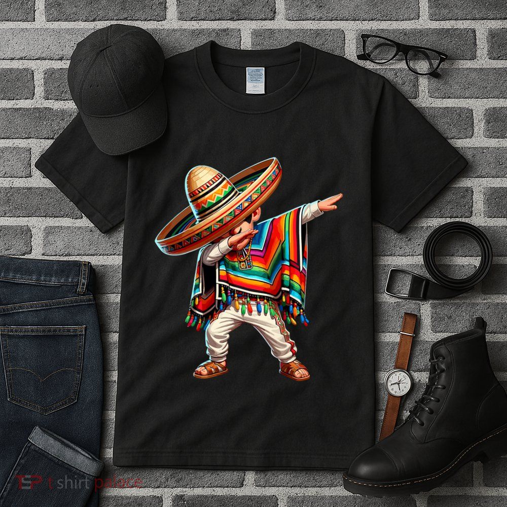 Mexican Boy Dabbing Poncho Cinco De Mayo Tall T-Shirt