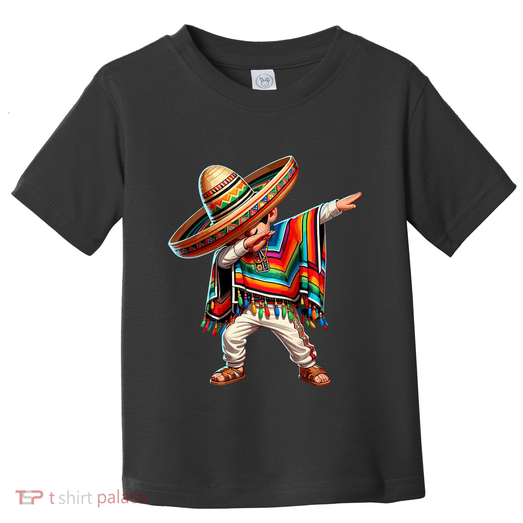 Mexican Boy Dabbing Poncho Cinco De Mayo Toddler T-Shirt