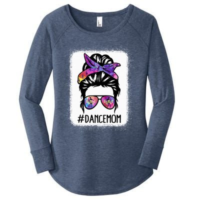 Messy Bun Dance Mom Life Ballet Dancing Mother's Day Gift Women's Perfect Tri Tunic Long Sleeve Shirt