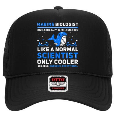 Marine Biologist Definition Marine Biology High Crown Mesh Back Trucker Hat