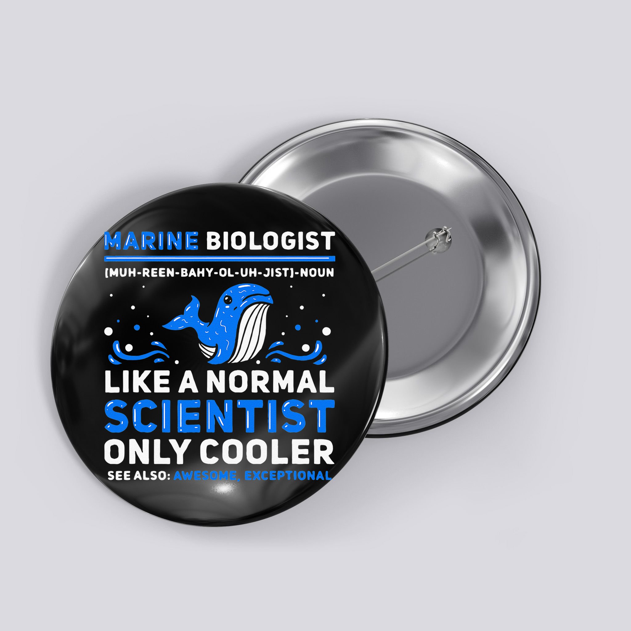Marine Biologist Definition Marine Biology Button