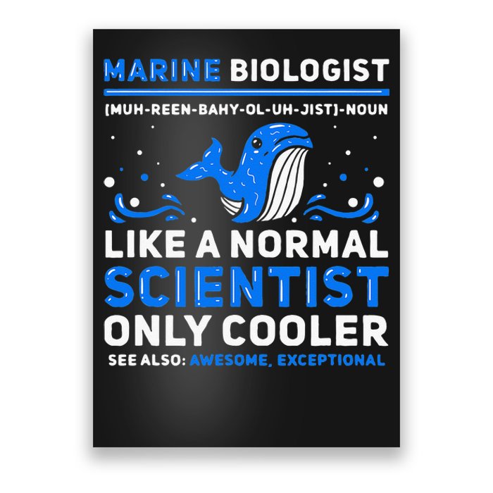 Marine Biologist Definition Marine Biology Poster