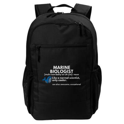 Marine Biologist Definition Funny Science Daily Commute Backpack