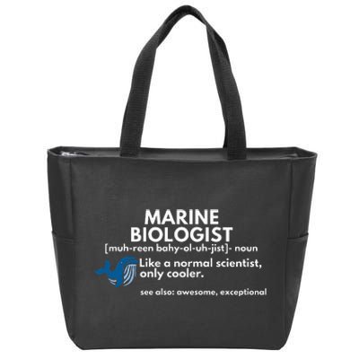 Marine Biologist Definition Funny Science Zip Tote Bag