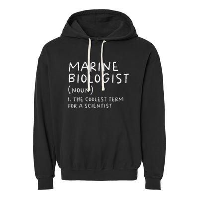 Marine Biologist Definition Funny Scientist Science Teacher Garment-Dyed Fleece Hoodie