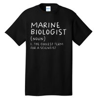 Marine Biologist Definition Funny Scientist Science Teacher Tall T-Shirt