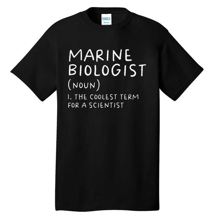 Marine Biologist Definition Funny Scientist Science Teacher Tall T-Shirt