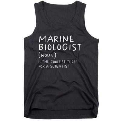 Marine Biologist Definition Funny Scientist Science Teacher Tank Top