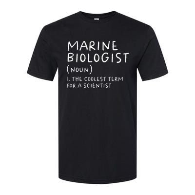 Marine Biologist Definition Funny Scientist Science Teacher Softstyle CVC T-Shirt