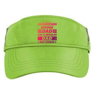 Mountain Biking Dad Like A Regular Dad Funny Mountain Biking Gift Adult Drive Performance Visor