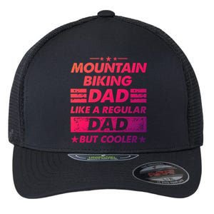 Mountain Biking Dad Like A Regular Dad Funny Mountain Biking Gift Flexfit Unipanel Trucker Cap