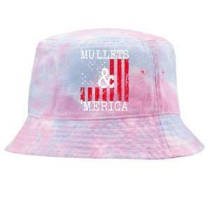 Merica Bald Eagle Mullet 4th Of July American Flag Patriotic Gift Tie-Dyed Bucket Hat