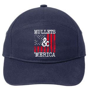 Merica Bald Eagle Mullet 4th Of July American Flag Patriotic Gift 7-Panel Snapback Hat