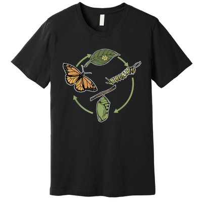 Monarch Butterfly Evolution Cute Butterfly Premium T-Shirt