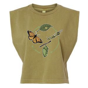 Monarch Butterfly Evolution Cute Butterfly Garment-Dyed Women's Muscle Tee