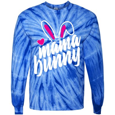 Mama Bunny Easter Bunny Ears Gift Tie-Dye Long Sleeve Shirt