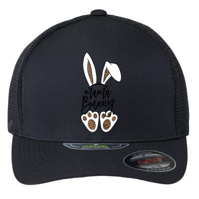 Mama Bunny Easter Bunny Leopard Gift Flexfit Unipanel Trucker Cap