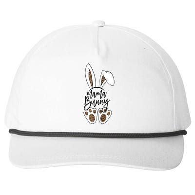 Mama Bunny Easter Bunny Leopard Gift Snapback Five-Panel Rope Hat