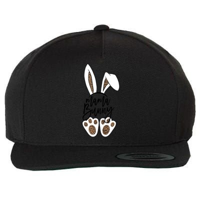 Mama Bunny Easter Bunny Leopard Gift Wool Snapback Cap