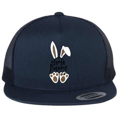 Mama Bunny Easter Bunny Leopard Gift Flat Bill Trucker Hat