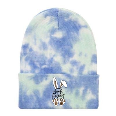 Mama Bunny Easter Bunny Leopard Gift Tie Dye 12in Knit Beanie