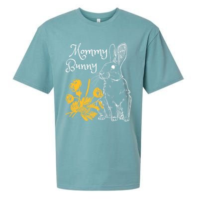 Mommy Bunny Easter Mom Pregnant Mom Gift Sueded Cloud Jersey T-Shirt