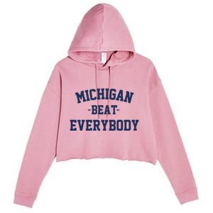 Michigan Beat Everybody National Champs Crop Fleece Hoodie