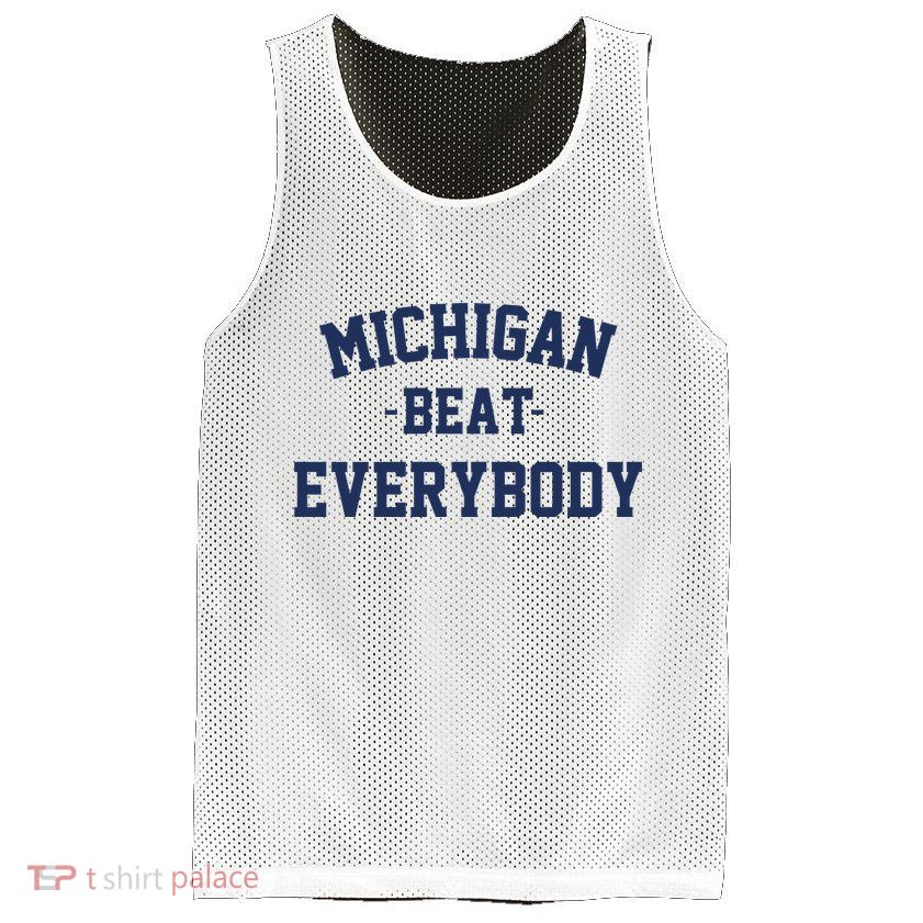 Michigan Beat Everybody National Champs Mesh Reversible Basketball Jersey Tank