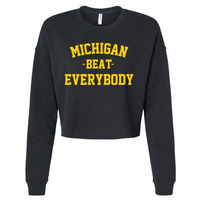 Michigan Beat Everybody National Champs Cropped Pullover Crew