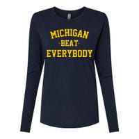 Michigan Beat Everybody National Champs Womens Cotton Relaxed Long Sleeve T-Shirt