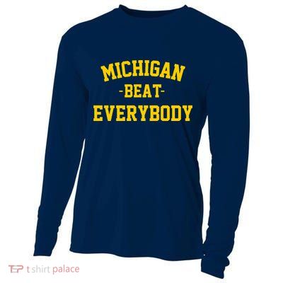 Michigan Beat Everybody National Champs Cooling Performance Long Sleeve Crew